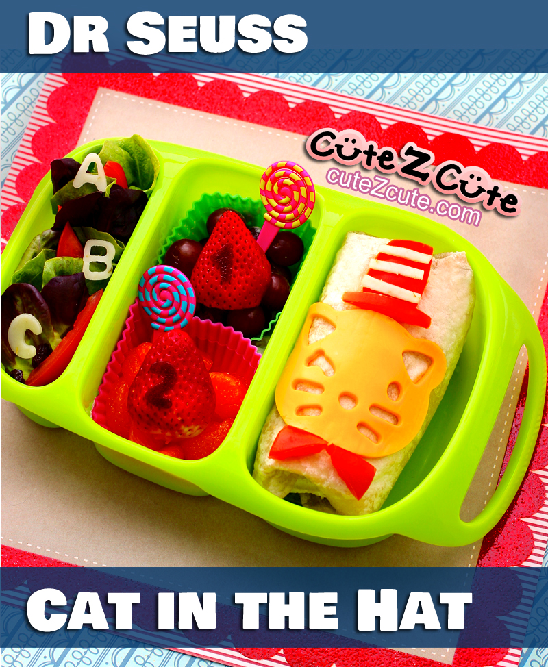 Dr Seuss Cat in the Hat Bento Lunch in #Goodbyn